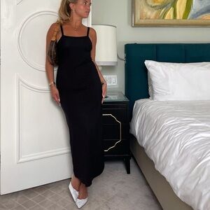 Brand New (NWT) Djerf Avenue Daily Midi Dress Black